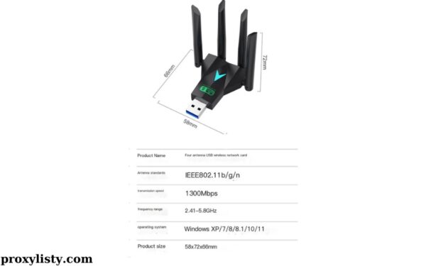 Bộ Chuyển Đổi Wifi USB 1300Mbps Giải Pháp Kết Nối (2)